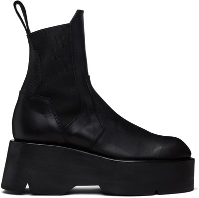 Julius Julius Black Prism Side Gore Chelsea Boots