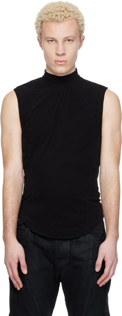 Julius Julius Black Seamed High Neck T-shirt