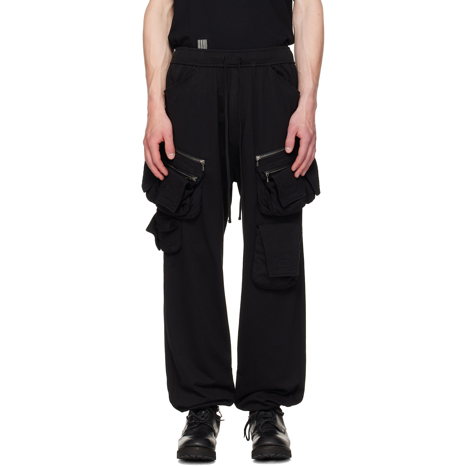 Julius - Black Tactical Jogger Cargo Pants
