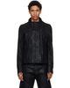 Julius Julius Black Urban Seamed Denim Jacket - 1