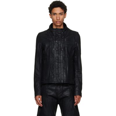 Julius Julius Black Urban Seamed Denim Jacket