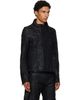 Julius Julius Black Urban Seamed Denim Jacket - 2