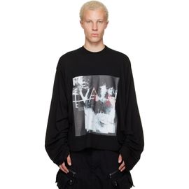 Julius Julius Black 'Valis' Long Sleeve Over T-shirt