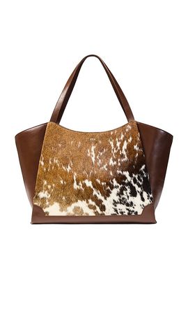 July July Juliette Open Winged Cow Print Tote