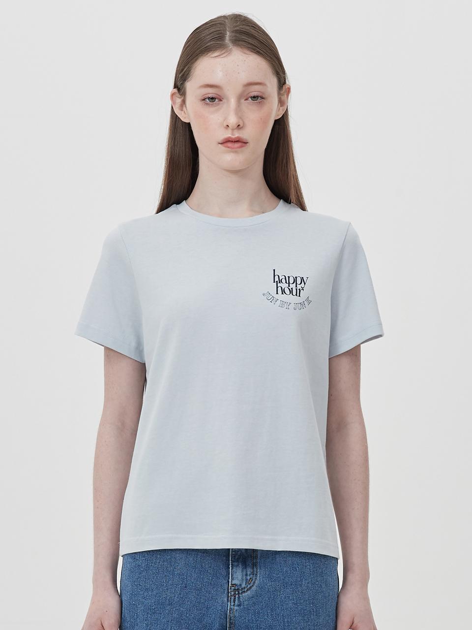 Jun by Jun k. Happy Hour T-shirt [ash blue]