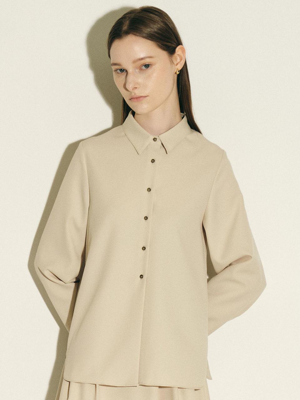 Jun by Jun k. Inside Button Shirt [Ash Khaki]