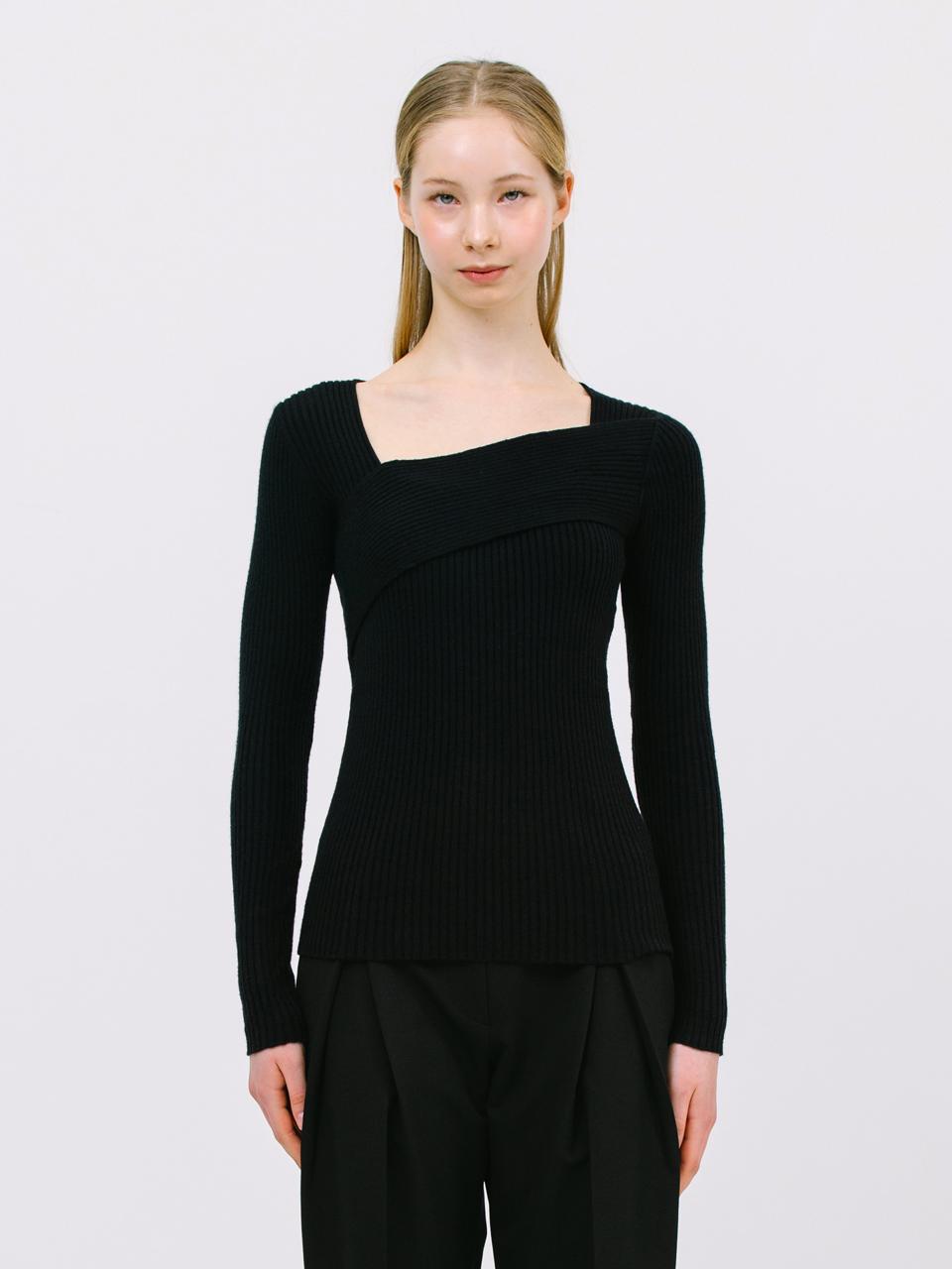 Jun by Jun k. layered long sleeve T-shirt_black