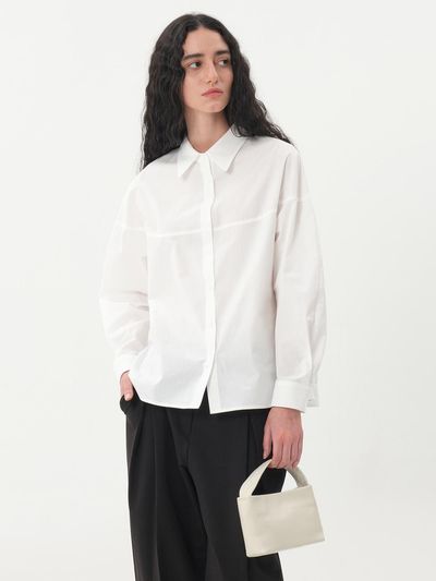 Jun by Jun k. Round Sleeve Blouse [White]