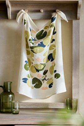 June & December Lily Pond Dish Towel