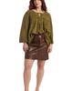 June + Vie June + Vie Acid Wash Peasant Blouse - 1
