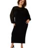June & Vie June & Vie Chiffon Paneled Midi Sweater Dress (plus) - 1
