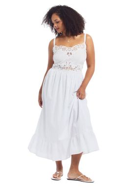June & Vie June & Vie Cotton Voile Lace Maxi Dress (plus)