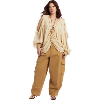 June + Vie June + Vie Draped Off The Shoulder Blouse