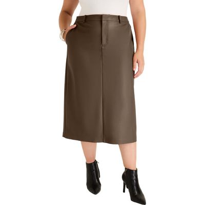 June + Vie June + Vie Faux Leather Skirt