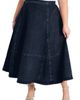 June + Vie June + Vie Fit And Flare Stretch Denim Midi Skirt - 1
