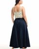 June + Vie June + Vie Fit And Flare Stretch Denim Midi Skirt - 4