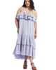 June & Vie June & Vie High Low Ruffled Hem Maxi Dress (plus) - 1