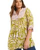 June + Vie June + Vie Lace-Trim Crinkle Blouse - 1