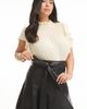 June + Vie June + Vie Paneled Faux Leather Midi Skirt - 4