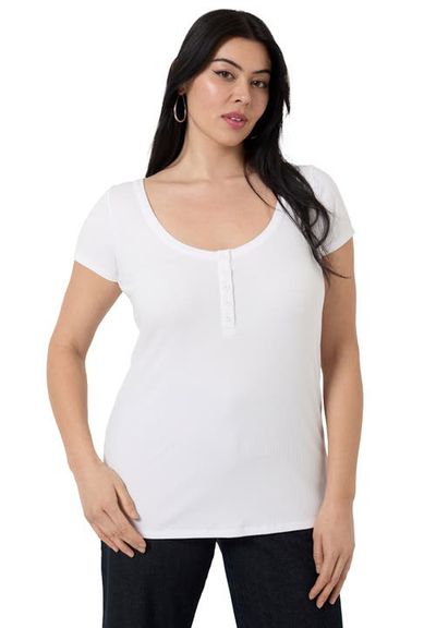June + Vie June + Vie Ribbed Henley Top