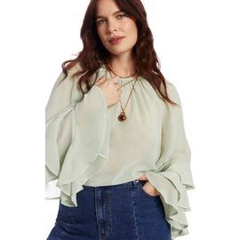 June + Vie June + Vie Ruffled Chiffon Blouse