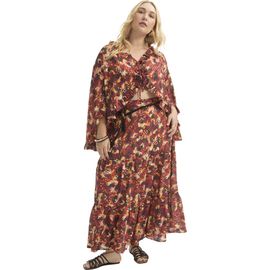 June + Vie June + Vie Tiered Printed Maxi Skirt