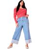 June + Vie June + Vie Wide Leg Cropped Cuffed Jeans - 1