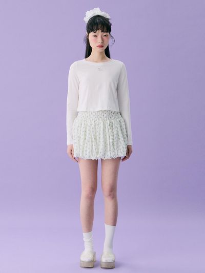 JUNEJUNE SPACE Bow Wow Printed T-shirt [WHITE]