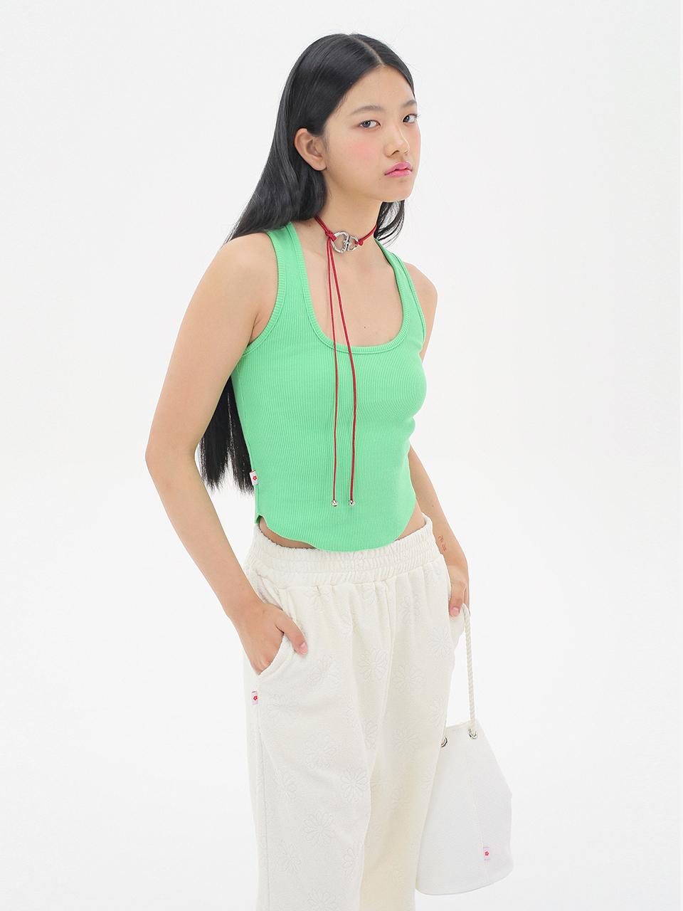 JUNEJUNE SPACE Delicate Pearl-Effect Adjustable Heart Necklace [RED]