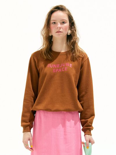 JUNEJUNE SPACE June June Space Sweat Shirt (Brown)
