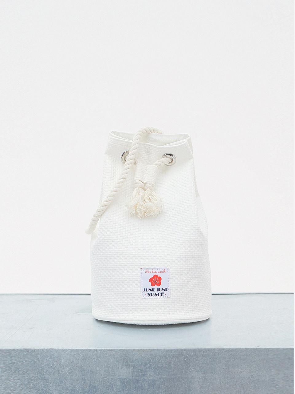 JUNEJUNE SPACE String Cotton Versatile Bucket Bag [Ivory]
