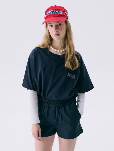 JUNEJUNE SPACE VOL11 Basic Logo T-shirt [Navy]