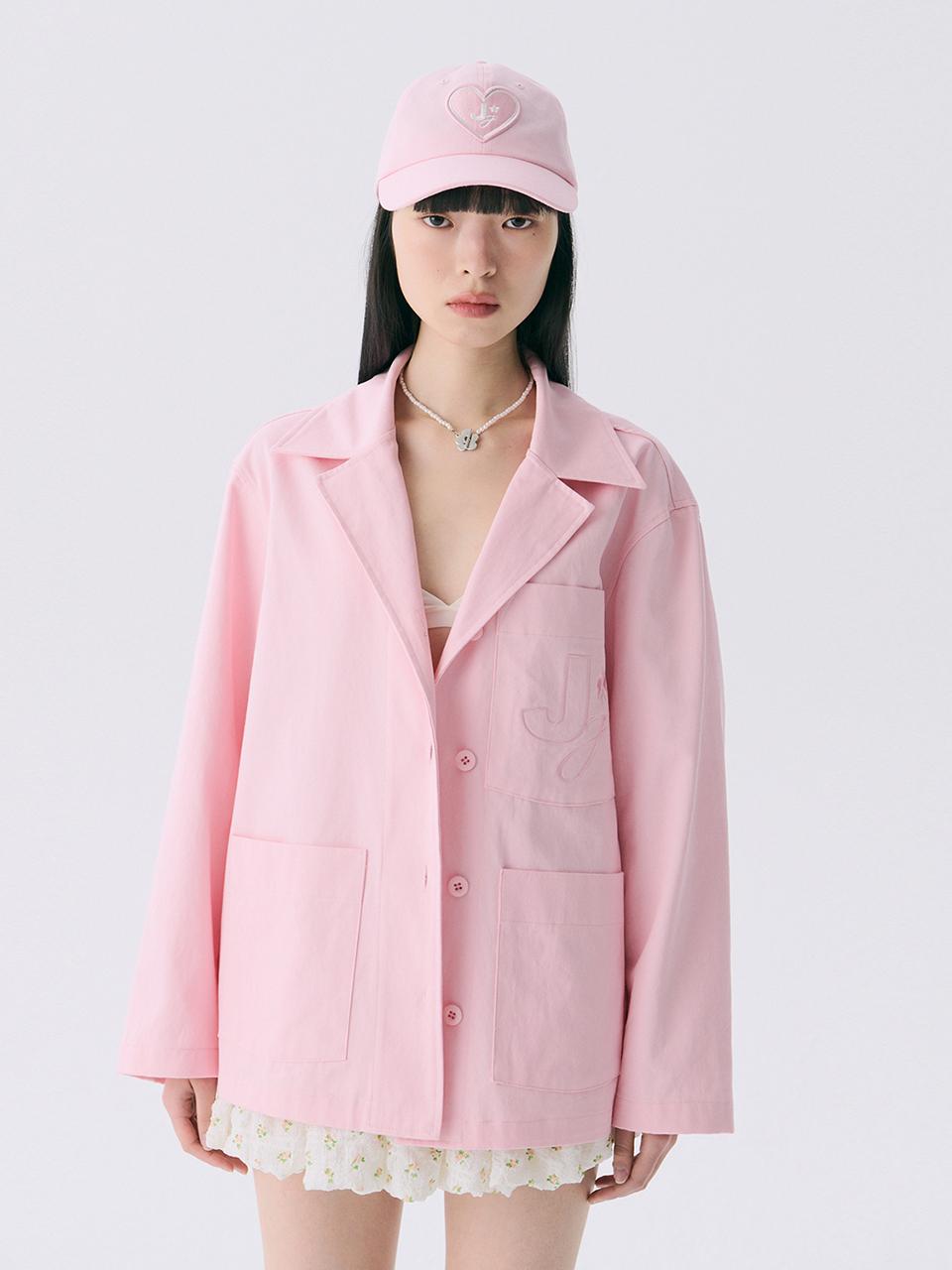 JUNEJUNE SPACE VOL12 Gardeners Jacket [Light Pink]