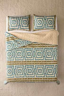 Jungalow By Justina Blakeney Jungalow By Justina Blakeney Jungalow Hypnotic Quilt Set in Blue at Urban Outfitters