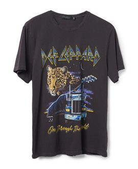 Junk Food Clothing Junk Food Clothing Def Leppard On Through the Night Vintage Tee