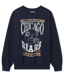 Junk Food Clothing Junk Food Clothing Unisex Chicago Bears Helmet Flea Market Crew Fleece Sweatshirt