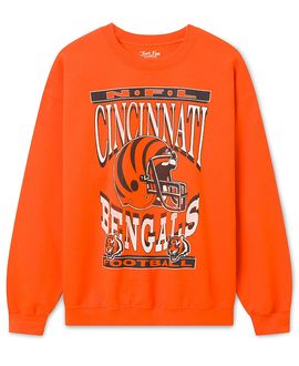 Junk Food Clothing Junk Food Clothing Unisex Cincinnati Bengals Helmet Flea Market Crew Fleece Sweatshirt