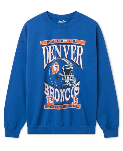 Junk Food Clothing Junk Food Clothing Unisex Denver Broncos Helmet Flea Market Crew Fleece Sweatshirt