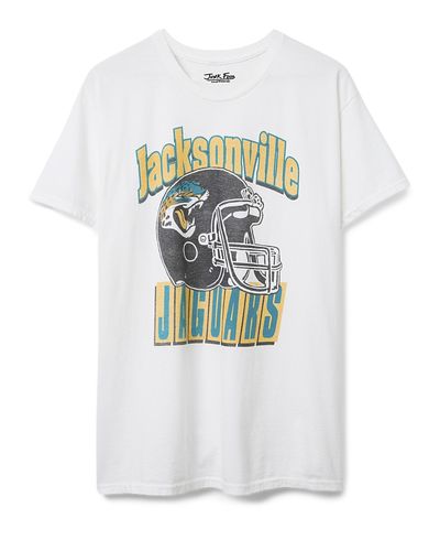 Junk Food Clothing Junk Food Clothing Unisex Jacksonville Jaguars Throwback Helmet Tee