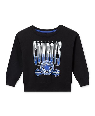 Junk Food Clothing Junk Food Clothing Unisex Kids Nfl Dallas Cowboys Drop Shoulder Crew Fleece