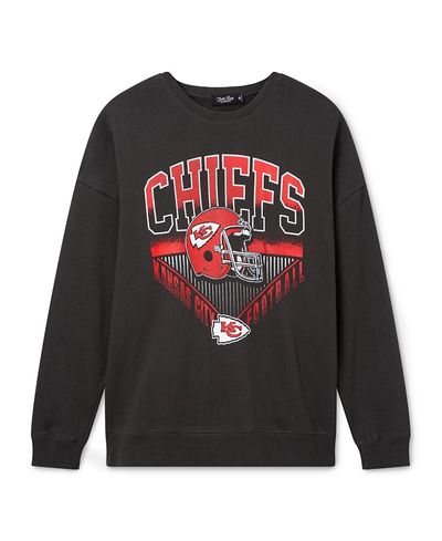 Junk Food Clothing Junk Food Clothing Unisex Nfl Kansas City Chiefs Drop Shoulder Crew Fleece