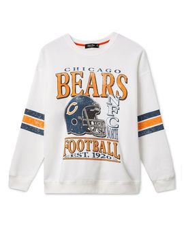 Junk Food Clothing Junk Food Clothing Women's Chicago Bears Oversized Striped Fleece