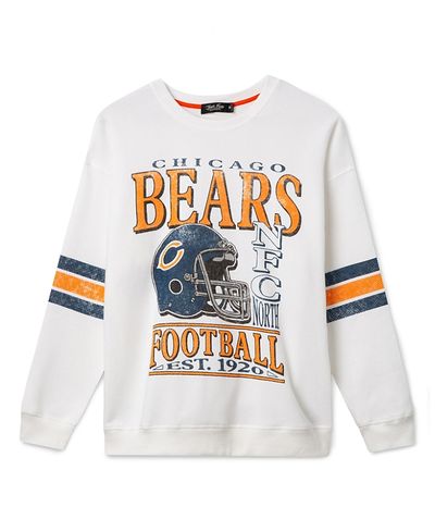 Junk Food Clothing Junk Food Clothing Women's Chicago Bears Oversized Striped Fleece