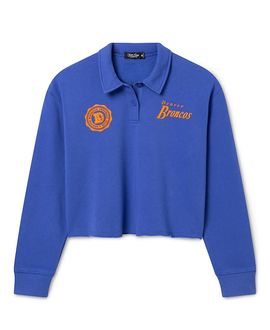 Junk Food Clothing Junk Food Clothing Women's Denver Broncos Polo Crop Fleece