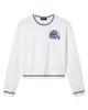 Junk Food Clothing Junk Food Clothing Women's Indianapolis Colts Cropped Striped Rib Fleece - 1
