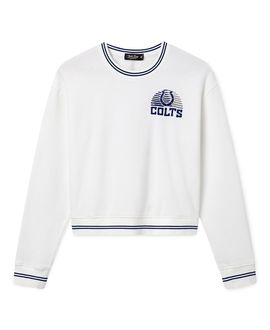 Junk Food Clothing Junk Food Clothing Women's Indianapolis Colts Cropped Striped Rib Fleece