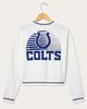 Junk Food Clothing Junk Food Clothing Women's Indianapolis Colts Cropped Striped Rib Fleece - 2