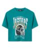 Junk Food Clothing Junk Food Clothing Women's Jacksonville Jaguars Helmet Mock Neck Crop Tee - 1