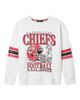 Junk Food Clothing Junk Food Clothing Women's Kansas City Chiefs Oversized Striped Fleece - 1