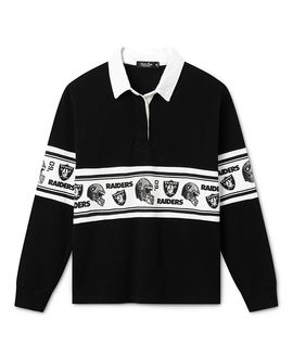 Junk Food Clothing Junk Food Clothing Women's Las Vegas Raiders Helmet Rugby Shirt
